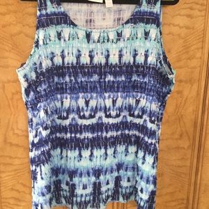 Chico’s tank with small ruffles